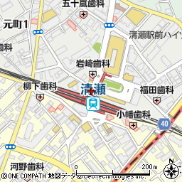 東村山警察署清瀬駅前交番周辺の地図