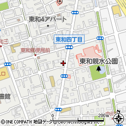 産経新聞　足立区　亀有専売店周辺の地図