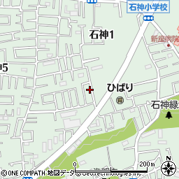 埼玉県新座市石神1丁目周辺の地図