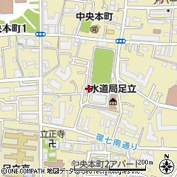 東京都足立区中央本町3丁目周辺の地図