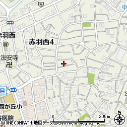 東京都北区赤羽西4丁目14周辺の地図
