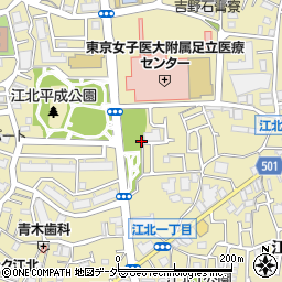 東京都足立区江北4丁目周辺の地図