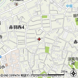 東京都北区赤羽西4丁目12周辺の地図
