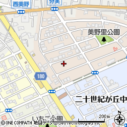 千葉県松戸市二十世紀が丘美野里町47周辺の地図