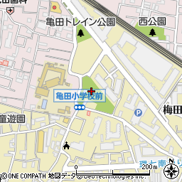 梅田亀田公園周辺の地図