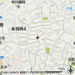 東京都北区赤羽西4丁目12-4周辺の地図