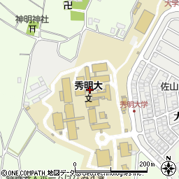 秀明大学 学生食堂周辺の地図