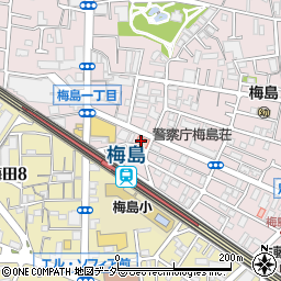 足立心のクリニック梅島周辺の地図