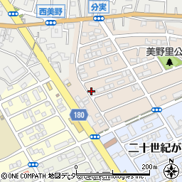 千葉県松戸市二十世紀が丘美野里町53周辺の地図