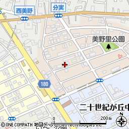 千葉県松戸市二十世紀が丘美野里町60周辺の地図