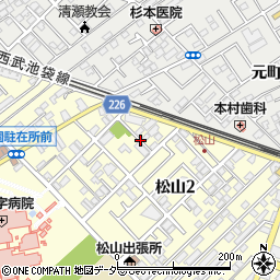 東京都清瀬市松山2丁目12周辺の地図