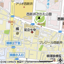 東京都足立区関原3丁目32周辺の地図