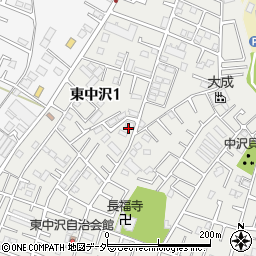 東中沢公園周辺の地図