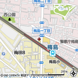 カレーハウスＣｏＣｏ壱番屋東武梅島駅前店周辺の地図