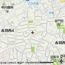 東京都北区赤羽西4丁目9周辺の地図