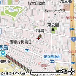 東京都足立区梅島1丁目周辺の地図
