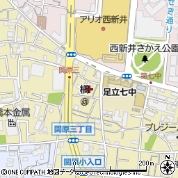 東京都足立区関原3丁目48周辺の地図