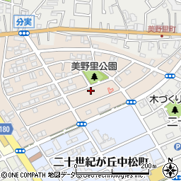 千葉県松戸市二十世紀が丘美野里町178周辺の地図