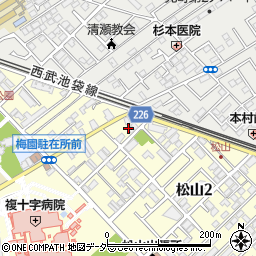 東京都清瀬市松山2丁目13周辺の地図