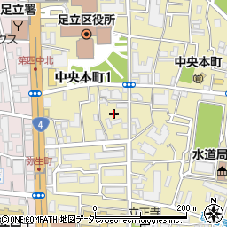 東京都足立区中央本町1丁目13周辺の地図