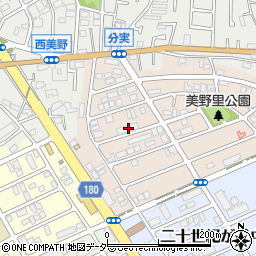 千葉県松戸市二十世紀が丘美野里町77周辺の地図