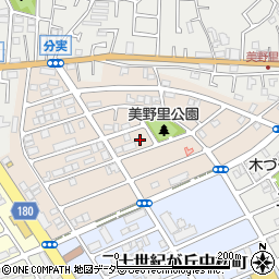 千葉県松戸市二十世紀が丘美野里町158周辺の地図