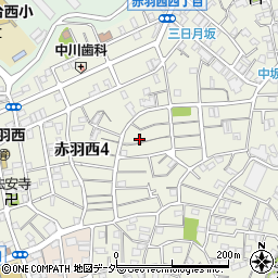 東京都北区赤羽西4丁目18-4周辺の地図
