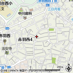 東京都北区赤羽西4丁目18-9周辺の地図