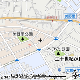 千葉県松戸市二十世紀が丘美野里町207周辺の地図