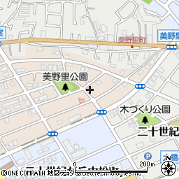 千葉県松戸市二十世紀が丘美野里町210周辺の地図