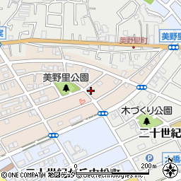 千葉県松戸市二十世紀が丘美野里町210周辺の地図