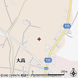 千葉県香取郡多古町大高周辺の地図