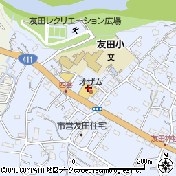 スーパーオザム友田店周辺の地図