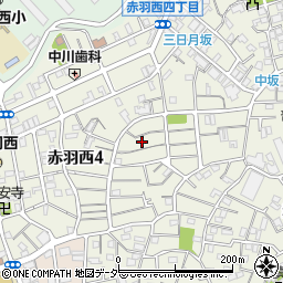 東京都北区赤羽西4丁目18周辺の地図