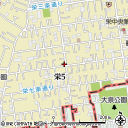 埼玉県新座市栄5丁目周辺の地図