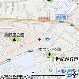 千葉県松戸市二十世紀が丘美野里町198周辺の地図