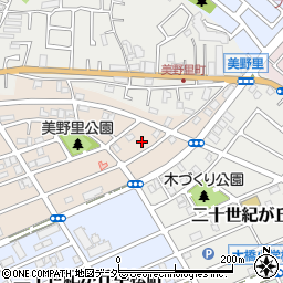 千葉県松戸市二十世紀が丘美野里町204周辺の地図