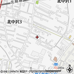 千葉県鎌ケ谷市北中沢周辺の地図