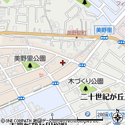 千葉県松戸市二十世紀が丘美野里町200周辺の地図