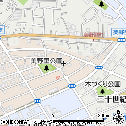 千葉県松戸市二十世紀が丘美野里町219周辺の地図