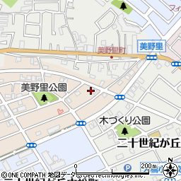 千葉県松戸市二十世紀が丘美野里町217周辺の地図