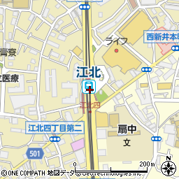 江北駅周辺の地図