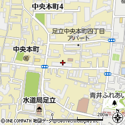 東京都足立区中央本町4丁目18周辺の地図