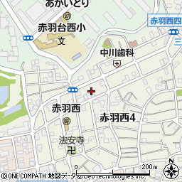 東京都北区赤羽西4丁目40周辺の地図