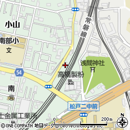 千葉県松戸市小山164周辺の地図