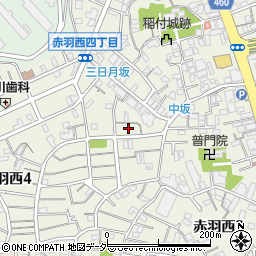東京都北区赤羽西4丁目3周辺の地図