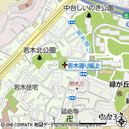 若木三丁目貝塚公園トイレ周辺の地図