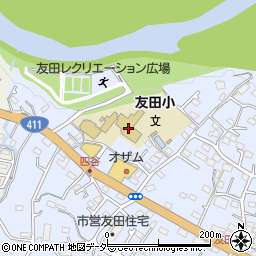 青梅市立友田小学校　特別支援学級周辺の地図
