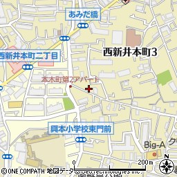 東京都足立区西新井本町3丁目12周辺の地図