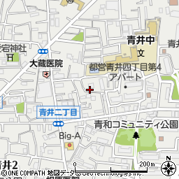 東京都足立区青井周辺の地図